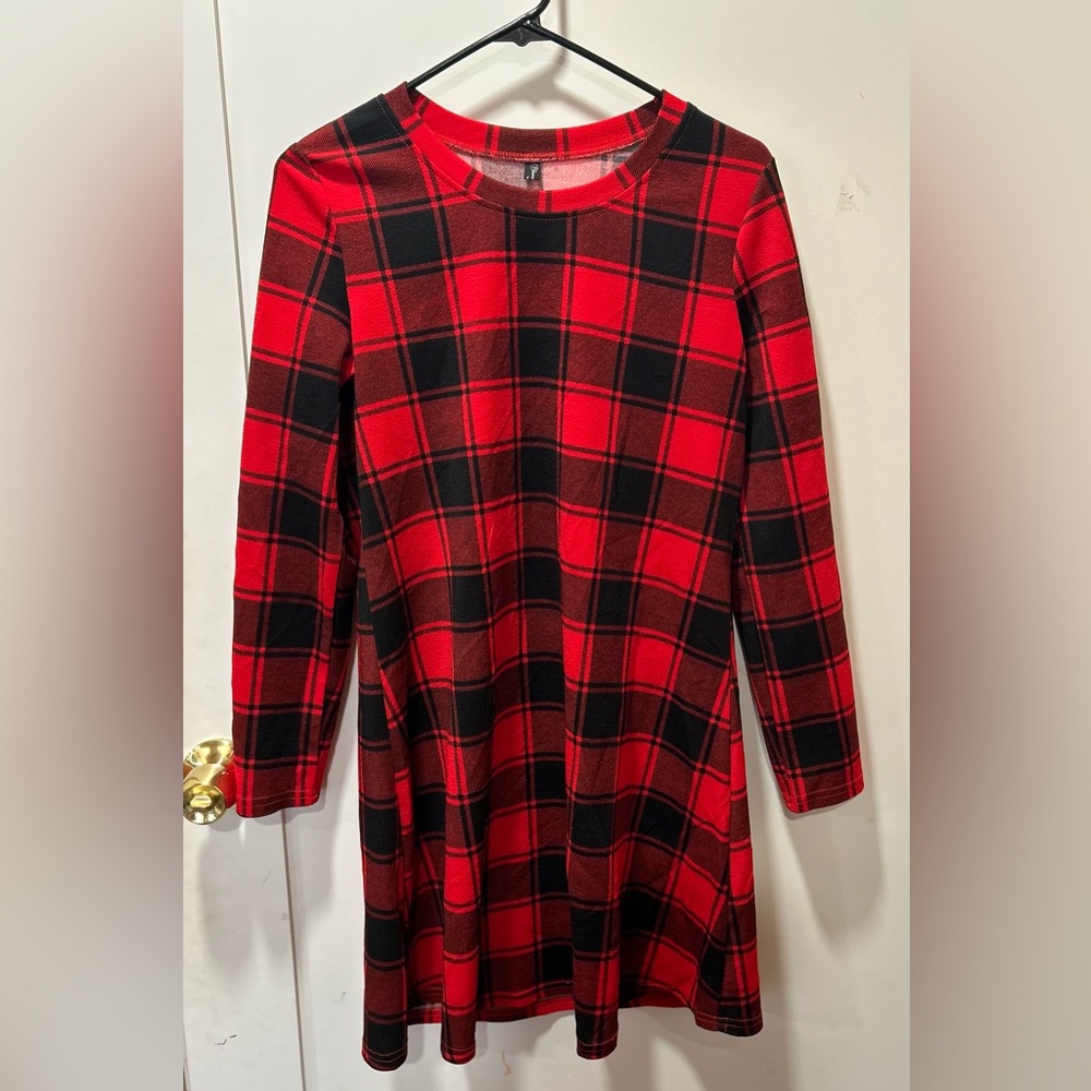 Buffalo plaid dress
